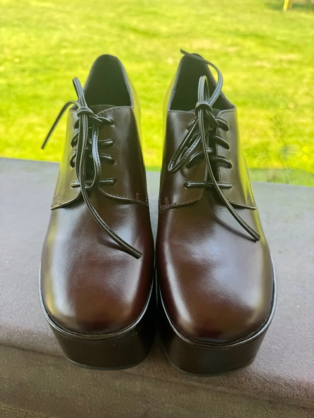 JEFFREY CAMPBELL LEATHER PLATFORMS SIZE 8.5